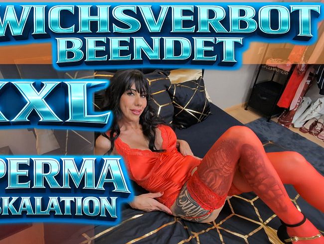 Candy_Suck beendet das Wichsverbot mit einer XXL Spermafontäne