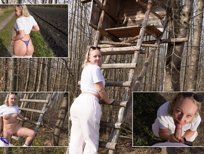 Lucie-Bavarina lässt sich im Wald vom Förster ficken