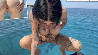 Maja-Bach: Mit Sperma in der Pussy Pipi machen