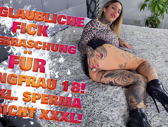 QueenParis beschert der Jungfrau ein Sperma Face