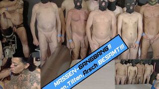 Ashley Cum Star beim heftigen Massen Gangbang