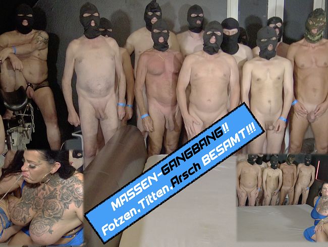 Ashley Cum Star beim heftigen Massen Gangbang
