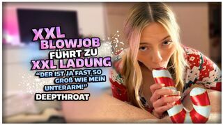 NeleSommer bekommt mega Cumshot nach dem Blowjob