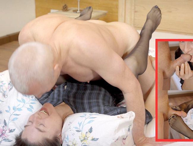Blasen, Footjob & ficken mit einer Schlampe in Nylons @ natuerlichreiten