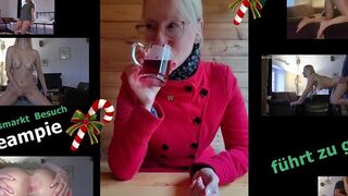 blondehexe bekommt Creampie auf dem Weihnachtsmarkt