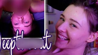 Emmi-Hill genießt den Deepthroat Blowjob