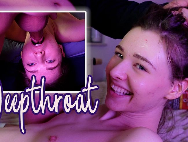 Emmi-Hill genießt den Deepthroat Blowjob