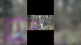 Tamy Tiger lässt die Pisse im Wald einfach laufen