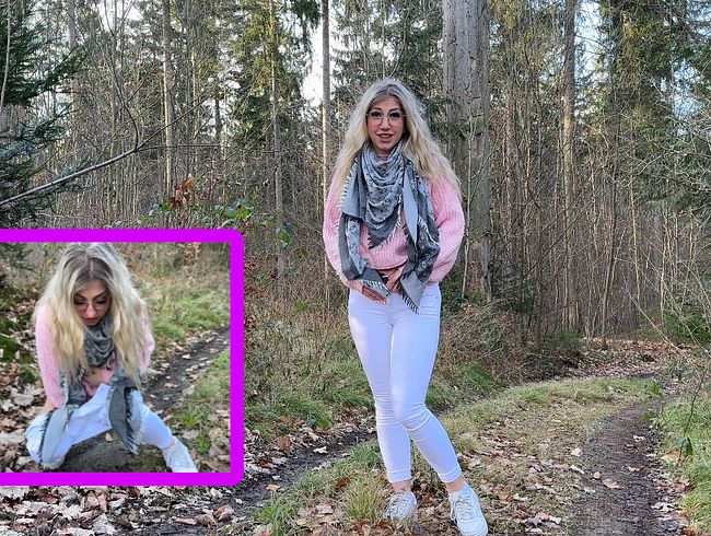 Tamy Tiger lässt die Pisse im Wald einfach laufen