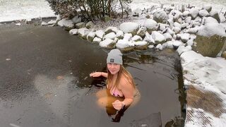 (Maja Meer) Erst ins Eisbad, dann zum aufwärmen ficken