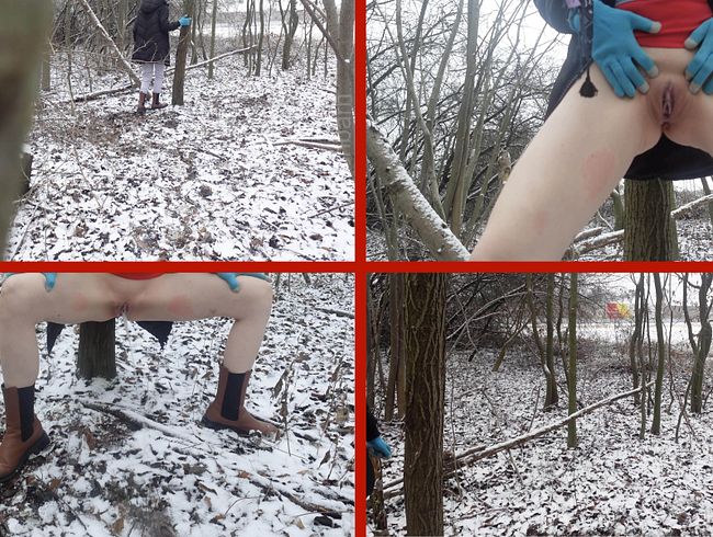 Pipi machen im Schnee (Geile Nachbarn)