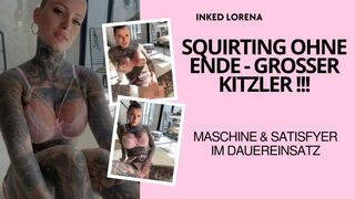 inkedlorena squirtet beim Satisfyer Fick